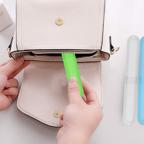 48PCS Portable Plastic Toothbrush Cases in Six Colors, Dust-proof Holder for Daily and Travel Use