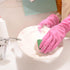 Rubber Kitchen Dishwashing Gloves - 4 Pairs Colorful Reusable Household Cleaning Gloves for Dishes