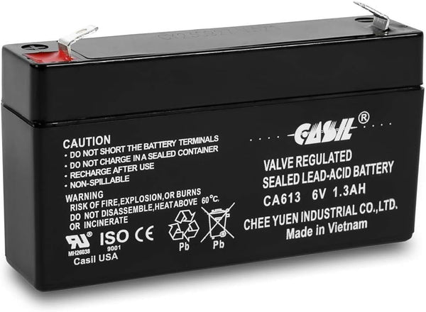 Casil 6v 1.3ah ge 600-1054-95r Simon xt Rechargeable AGM Sealed Lead Acid Battery CA613