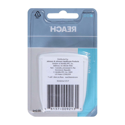 Reach Unflavored Waxed Dental Floss, 55 yds (Pack of 3), ADA Accepted for Oral Care