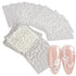 30 Sheets White Flower Nail Art Stickers, 3D Self Adhesive Designs with Rhinestones for Nail Decorations