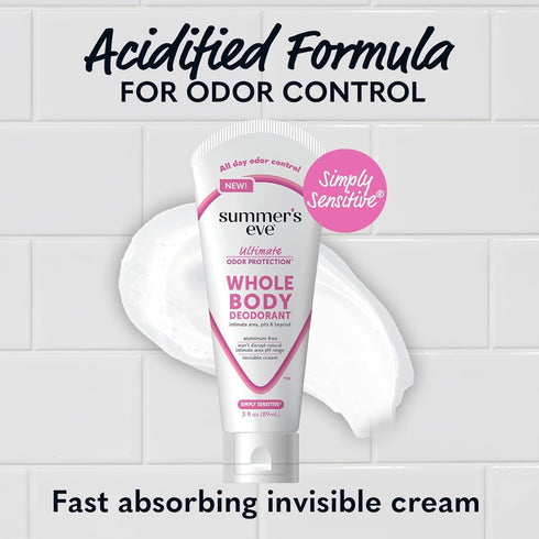 Summer's 3 Oz; Eve, Whole Body Deodorant for Women, Ultimate Odor Control, Aluminum Free Deodorant, Fl Simply