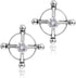 Quilax 2Pcs Adjustable Nipple Jewelry Non Piercing, Stainless Steel Fake Nipple Rings, Nipples