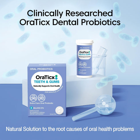 Teeth & Gums Dental Probiotic, Naturally Supports Oral Health, 8 Billion CFU, Grape Flavor, 30 Lozenges