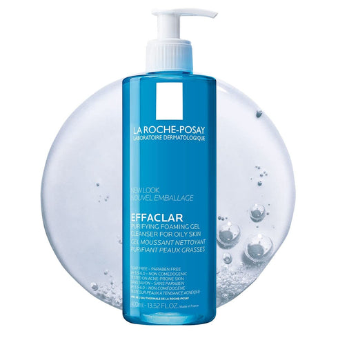 La Roche-Posay Effaclar Purifying Foaming Gel Cleanser, Alcohol-Free Face Wash for Oily Skin with Zinc Pidolate