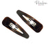 Parcelona French Clic Clac 3 1/4" Tortoise Shell Brown Hair Clips for Women