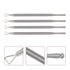 LALAFINA 8 Pcs Stainless Steel Cuticle Remover Tools, Triangular Cuticle Peller, Nail Art Scraper