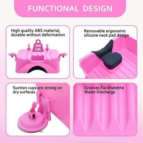 Nolasalon Portable Shampoo Basin for Kids, Baby, Children,Tear Free Hair Washing Basin Tray at Home (Pink)