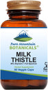 Pure Mountain Botanicals Milk Thistle Capsules - 90 Kosher Vegan Caps with Organic Milk Thistles