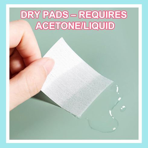 NXJ INFILILA Lint Free Nail Wipes, 600CS Natural Wood Pulp, Acetone Nail Polish Remover Pads for Salon Supplies