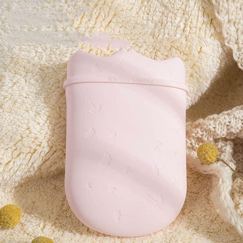 Kolloee Hot Water Bottle Bag Soft Rubber for Pain Relief Menstrual Cramp,hot and Cold Compress, Hand Feet Warmer(Short