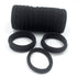 J-MEE Hair Bands 100PCS Seamless Cotton Ponytail Holders Scrunchies for Thick Hair (black)