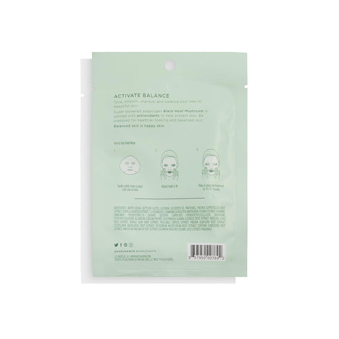 Karuna Skin TONE Facial Mask, Hydrating Face Masks with Black Hoof Mushroom & Antioxidants, 0.74 fl. oz./22 ml
