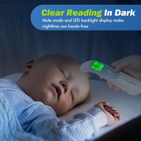 ELERA Ear Thermometer for Baby, Infrared LCD with Automatic Switching Mode, 1s Measurement
