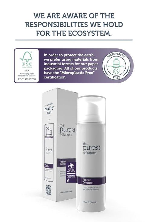 The Purest Solutions Peptide Complex Serum for Skin Rejuvenation & Anti-Aging, Supports Collagen Fiber Network (1 fl.