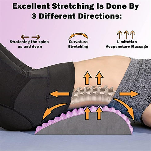 Refresh Neck & Back Stretcher - Posture Corrector for Neck Pain Relief, Lumbar Stretcher (Blue)