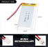 3.7V 1300mAh Lipo Battery Pack with JST Connector, Rechargeable Lithium Polymer Ion 603465