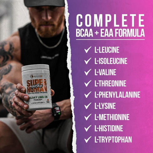 ALPHA LION Superhuman Intra Workout Powder - Amino Acids Drink for Men & Women, Muscle Recovery Supplement, BCAA