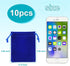 Shintop 10pcs Velvet Drawstring Bags - Wedding Gift Bags, Velvet Cloth Jewelry Pouches (Blue)