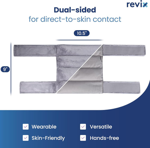 REVIX Microwave Heating Pad for Knee Pain Relief & Arthritis, Microwavable Heated Knee Wrap for Muscle and Joint