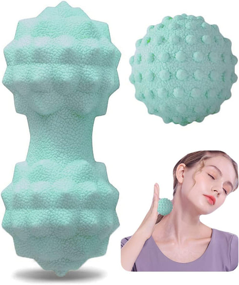 Jocaluyia Massage Ball Set, Peanut Massage Ball Double Lacrosse Massage Roller Balls, Acupoint