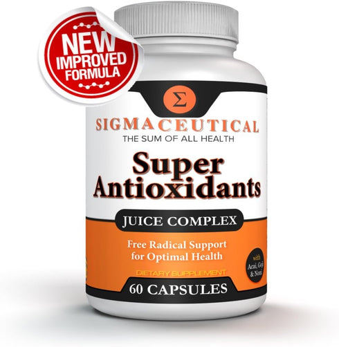Super Antioxidant Supplement - Goji Berry, Acai Berry, Mangosteen, Resveratrol, Pomegranate & Noni Capsules - 60