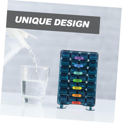 Travel Pill Organizer Case Portable Weekly Dispenser for Days Storage Container for Daily Medication Easy to Carry