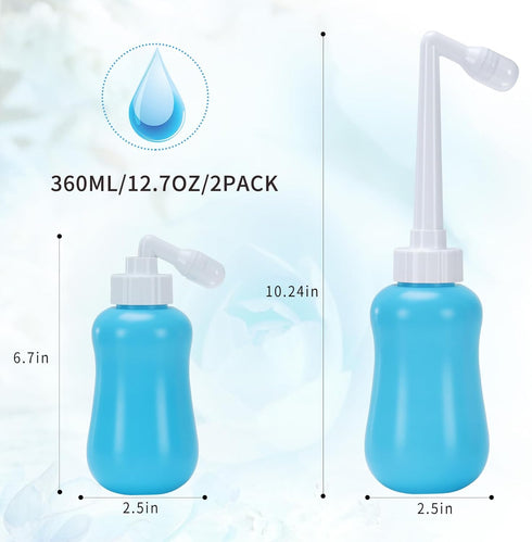 12oz Peri Bottle for Postpartum Care, Feminine Care Essentials, Blue