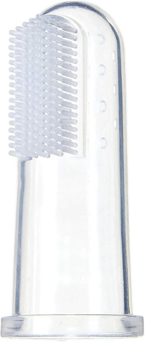 Brilliant Baby Finger Toothbrush, Silicone Gum Massager and Teether Brush for Babies, Clear, 1 Count