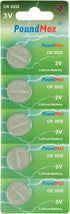 PoundMax CR2032 3V BR2032 DL2032 EA2032 ECR2032 KCR2032 (5 Pack) Lithium Coin Cell Battery, Compatible with AirTag