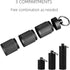 Waterproof Keychain Pill Holder, Compact Portable Pill Box with 3 Compartments for Daily Medication, Silver