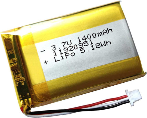 1400mAh 3.7V Battery Replacement for Turtle Beach Stealth 700X, 600X, 600P, 500P Headset
