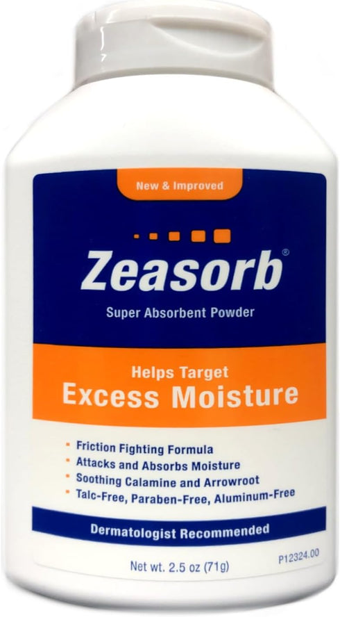 Zeasorb Prevention Super Absorbent Powder, Foot Care, 2.5-Ounce Bottles, Pack of 2