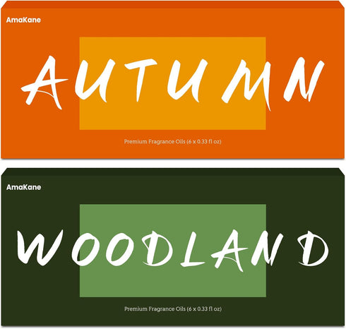 Autumn & Woodland Fragrance Oils Set, AmaKane Fragrance Oil for Candle Making,