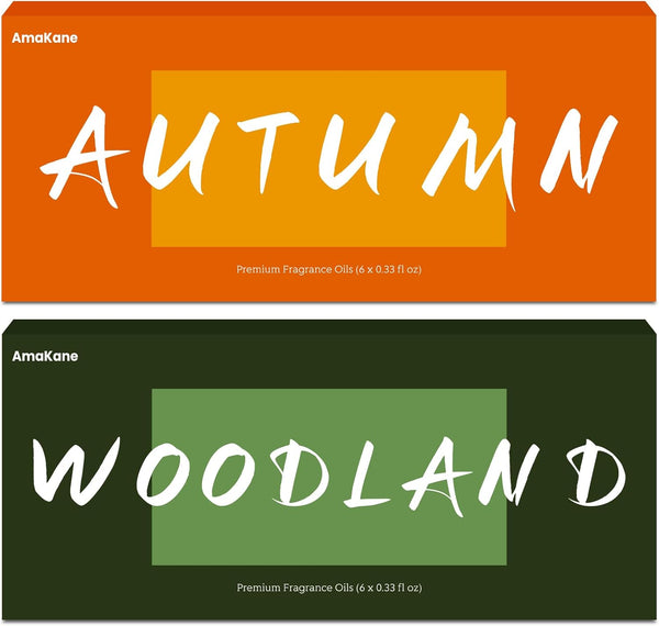Autumn & Woodland Fragrance Oils Set, AmaKane Fragrance Oil for Candle Making,