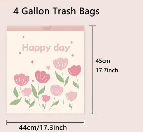 YIHUANYIFA 4 200pcs (4Gallon 200pcs) Gallon Trash Bags Drawstring Tearing-free for Bathroom Office Home Bedroom Trash