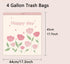 YIHUANYIFA 4 200pcs (4Gallon 200pcs) Gallon Trash Bags Drawstring Tearing-free for Bathroom Office Home Bedroom Trash