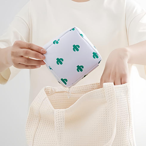 PayPie 12 12 4 cm Sanitary Napkin Storage Bag, Portable Menstrual Pad Bag Tampons Collect Bags, Zipper Nursing Pad