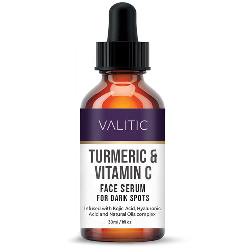 VALITIC Vitamin C Face Serum - 1 fl oz Anti-Aging Brightening Serum with Hyaluronic Acid & Turmeric Oil