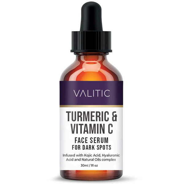 VALITIC Vitamin C Face Serum - 1 fl oz Anti-Aging Brightening Serum with Hyaluronic Acid & Turmeric Oil