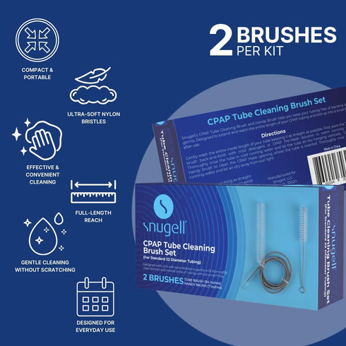 Snugell CPAP Tube Cleaning Brush Set – 84-Inch Flexible Cleaner for Tube Interiors & Masks