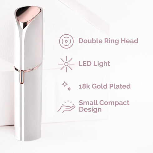 Facial Hair Removal for Women, Painless Hair Removal Device Lady Face Electric Razor for Lip, Chin,arms with USB Rechargeable Included 2 pc Replacement Heads