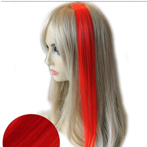 Kyerivs 24PCS Colored Clip in Hair Extensions for Girls - 20Inch Rainbow Straight Synthetic Hairpieces