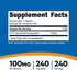 Nutricost P5P Vitamin B6 Supplement 100mg, 240 Capsules (Pyridoxal-5-Phosphate) - Vegetarian Friendly, Non-GMO, Gluten Free