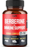 Premium Berberine Supplement with Ceylon, Ashwagandha, Turmeric, Milk Thistle, Elderberry & Black Pepper, 120 Capsules