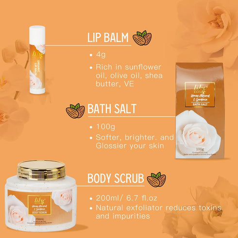 Mothers Day Spa Gift Baskets Set for Women, 12pcs Honey Almond Bath and Body Spa Kit