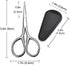 Small Precision Scissors, 3.5inch Stainless Steel Multi-Purpose Grooming Kit for Facial Hair, Eyebrow, Beard
