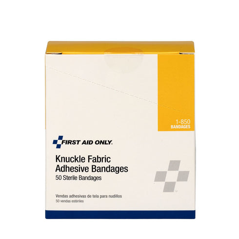 First Aid Only 1-850 Knuckle Bandages, Heavy Woven Fabric, 50 Count