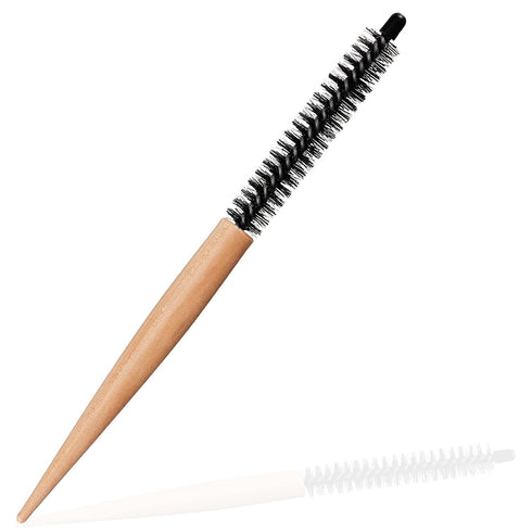 Mini Roller Quiff Brush for Hair Styling - Round Comb for Thin Short Hair, Bangs, Beard Lifting (10 Inch)