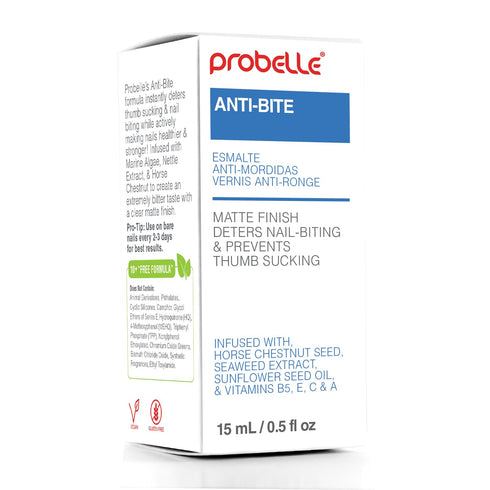 Probelle Anti-Bite Nail Biting Treatment for Kids & Adults, No Bite Nail Polish Deterrent, 0.5 fl oz